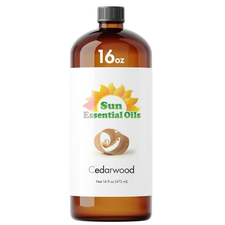 Sun Essential Oils - Cedarwood Essential Oil 16oz for Diffuser, Pest, Aromatherapy