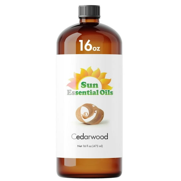 Sun Essential Oils - Cedarwood Essential Oil 16oz for Diffuser, Pest, Aromatherapy