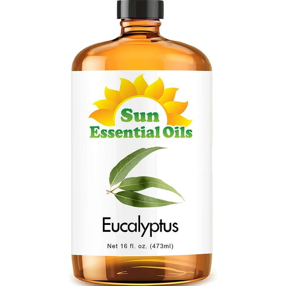 Sun Essential Oils - Eucalyptus Essential Oil 16oz for Aromatherapy, Diffuser, Muscle Relief, Pain Relief