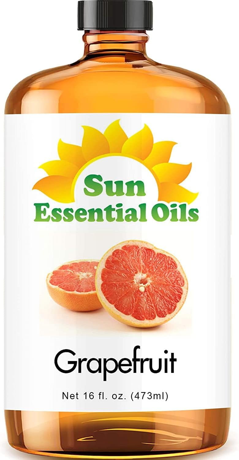 Sun Essential Oils - Grapefruit Essential Oil 16oz for Aromatherapy, Diffuser, Enhance Mood, Stress Relief