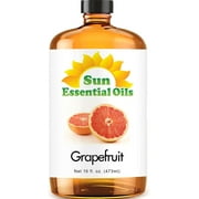 Sun Essential Oils - Grapefruit Essential Oil 16oz for Aromatherapy, Diffuser, Enhance Mood, Stress Relief