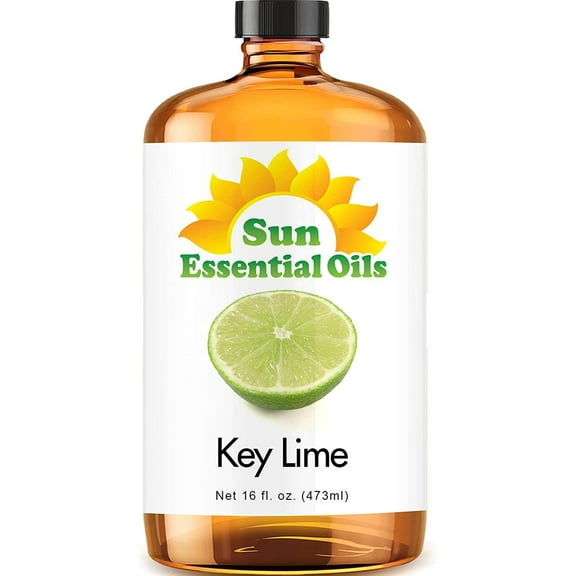 Sun Essential Oils - Key Lime Essential Oil 16oz for Aromatherapy, Diffuser, Cleaning