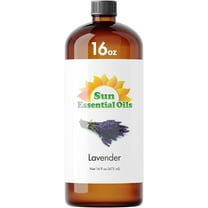 Sun Essential Oil - Lavender Essential Oil 16 oz (473 ml) for Diffuser, Humidifier, Skin, Aromatherapy Massage, Scented for Soap & Candle Making at Home, Calming Aroma for Sleep