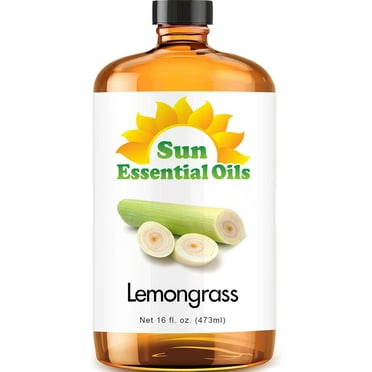 Sun Essential Oils - Lemongrass Essential Oil 16oz for Aromatherapy, Diffuser, Pain Relief