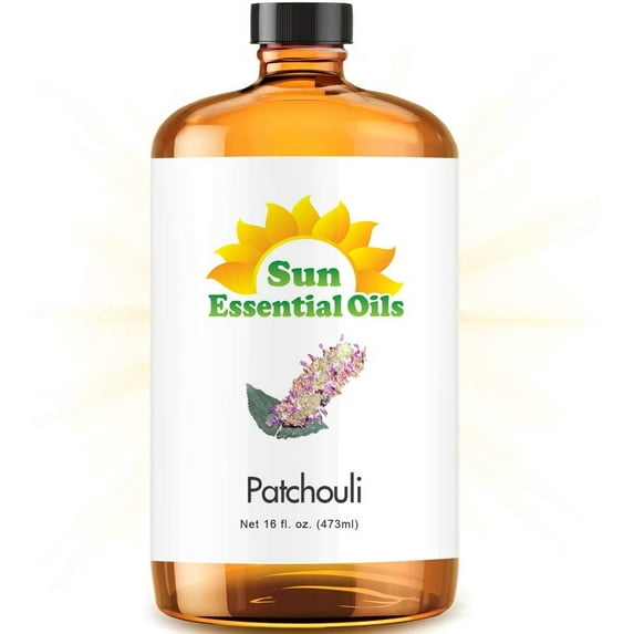 Sun Essential Oils - Patchouli Essential Oil 16oz for Aromatherapy, Diffuser, Enhance Mood, Hair Care