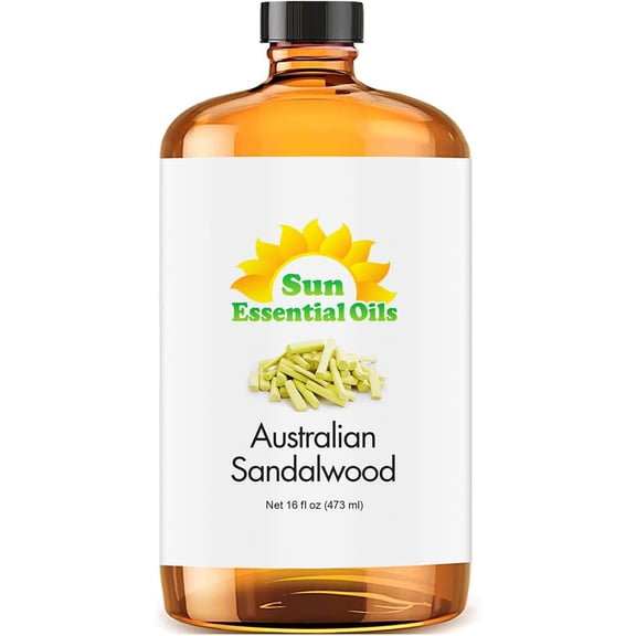 Sun Essential Oils - Sandalwood Essential Oil 16oz for Aromatherapy, Diffuser, Promotes Better Sleep