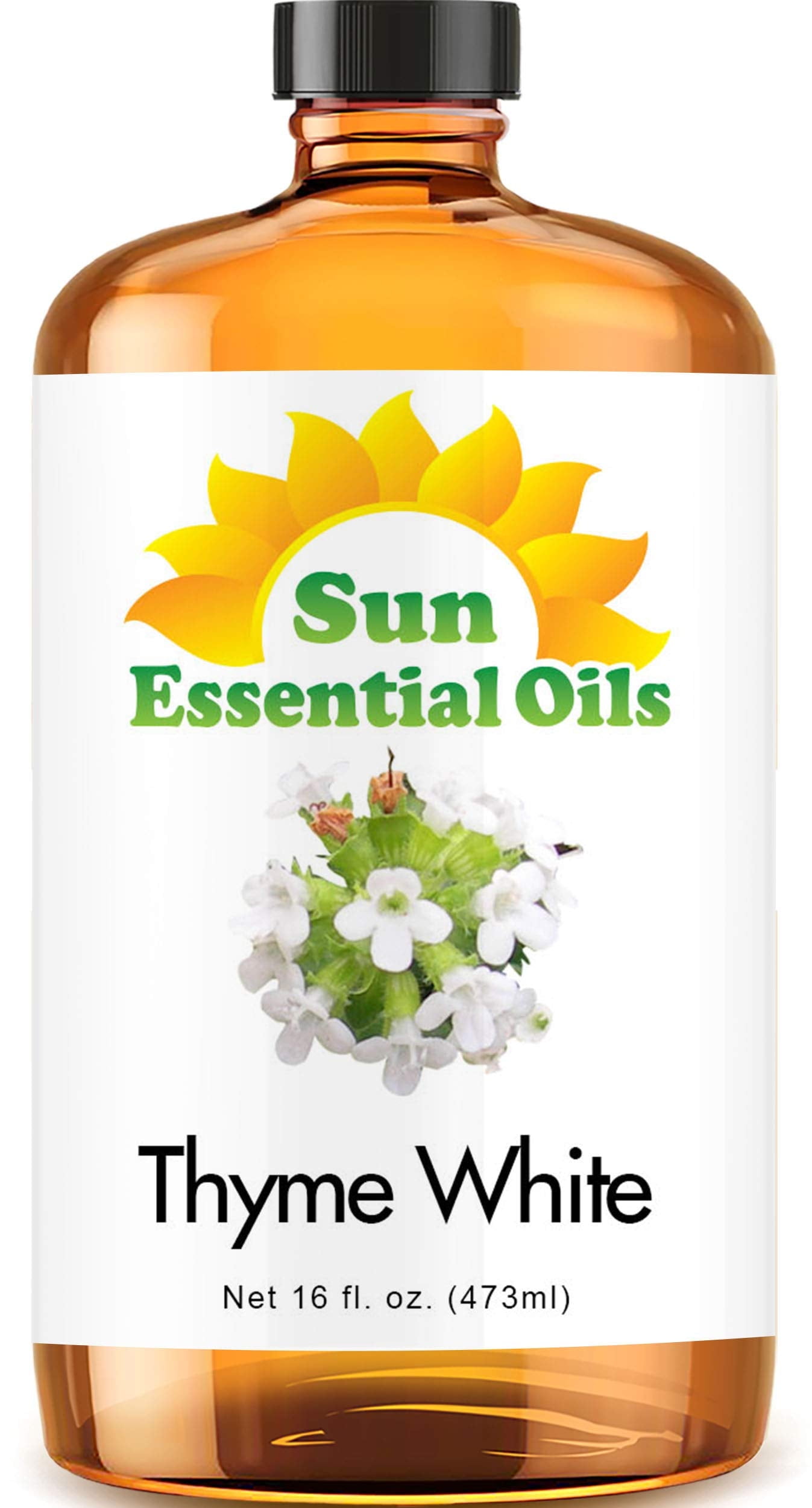 Sun Essential Oils Therapeutic Thyme White Essential Oil, 16 Fluid Ounces