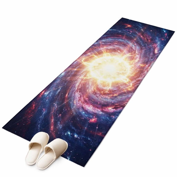 Sun Explosion Area Rugs Collection 2'x6', Modern Abstract Art Galaxy Universe Non Slip Indoor Rectangle Throw Runner Rug Floor Mat Carpet for Living Room Dining Table Bedroom Nursery