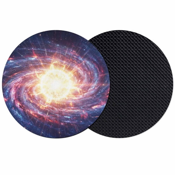 Sun Explosion Coasters Set of 2, Absorbent Coasters for Drinks, Modern Abstract Art Galaxy Universe Coaster for Desk Coffee Table Protection, Home Decor House Warming Gifts 4"