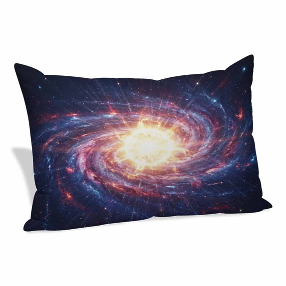 Sun Explosion Pillow Covers, Linen Long Throw Pillow Case, Modern Abstract Art Galaxy Universe Holiday Pillow Protector Decorative Cushion Cover for Living Room/Bedroom 24" x 36"