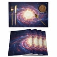 thumbnail image 1 of Sun Explosion Placemats Set of 8 Modern Abstract Art Galaxy Universe Place Mats Indoor Wipeable Table Mats Washable Cloth Dining Table Placemats for Kitchen Holiday Party Home Decor 13x19 Inch, 1 of 9