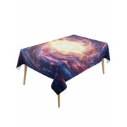 Sun Explosion Table Cloth, Waterproof Tablecloth for Rectangle Tables, Modern Abstract Art Galaxy Universe Reusable Washable Fabric Table Cover for Restaurant Kitchen Dining Tables 60"x120"