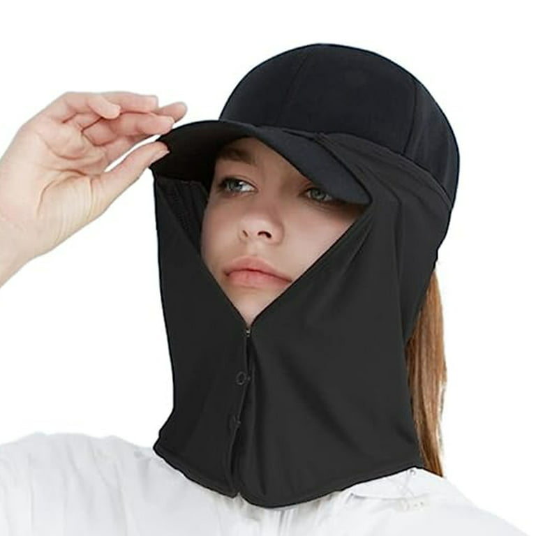 Sun Face Neck Drape Protection UV Sun Shield Sun Visor Cooling  ProtectionBlack