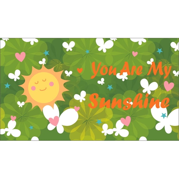 Sun Face Smiley You Are My Sunshine Decors Wall Sticker Art Design Decal for Girls Boys Kids Room Bedroom Nursery Kindergarten House Fun Home Decor Stickers Wall Art Vinyl Decoration (17x30 inch)