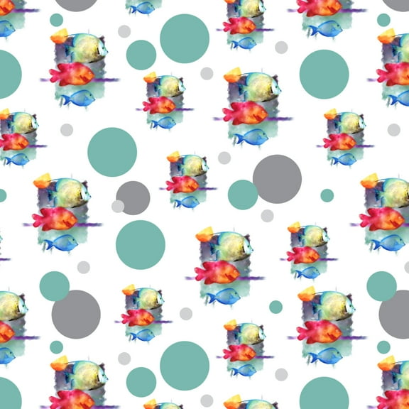 Sun Fish Watercolor Tropical Beach Premium Gift Wrap Wrapping Paper Roll