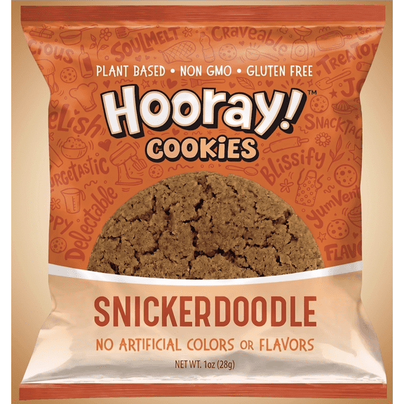 Sun Flour Baking Company Snickerdoodle Cookie, HOORAY! Vegan, Gluten Free, Non GMO, 1 oz (1oz, Gluten Free Snickerdoodle Pack of 24)