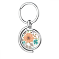 thumbnail image 1 of Sun Flower Flower Paint Rotating Keychain Metal Keyring Holder, 1 of 2