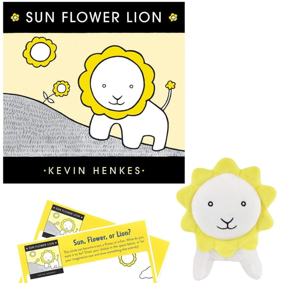 Sun Flower Lion by Kevin Henkes Hardcover Book, Sunflower Lion 7" Plush Doll, and Activity (an Educational Toy Pack)