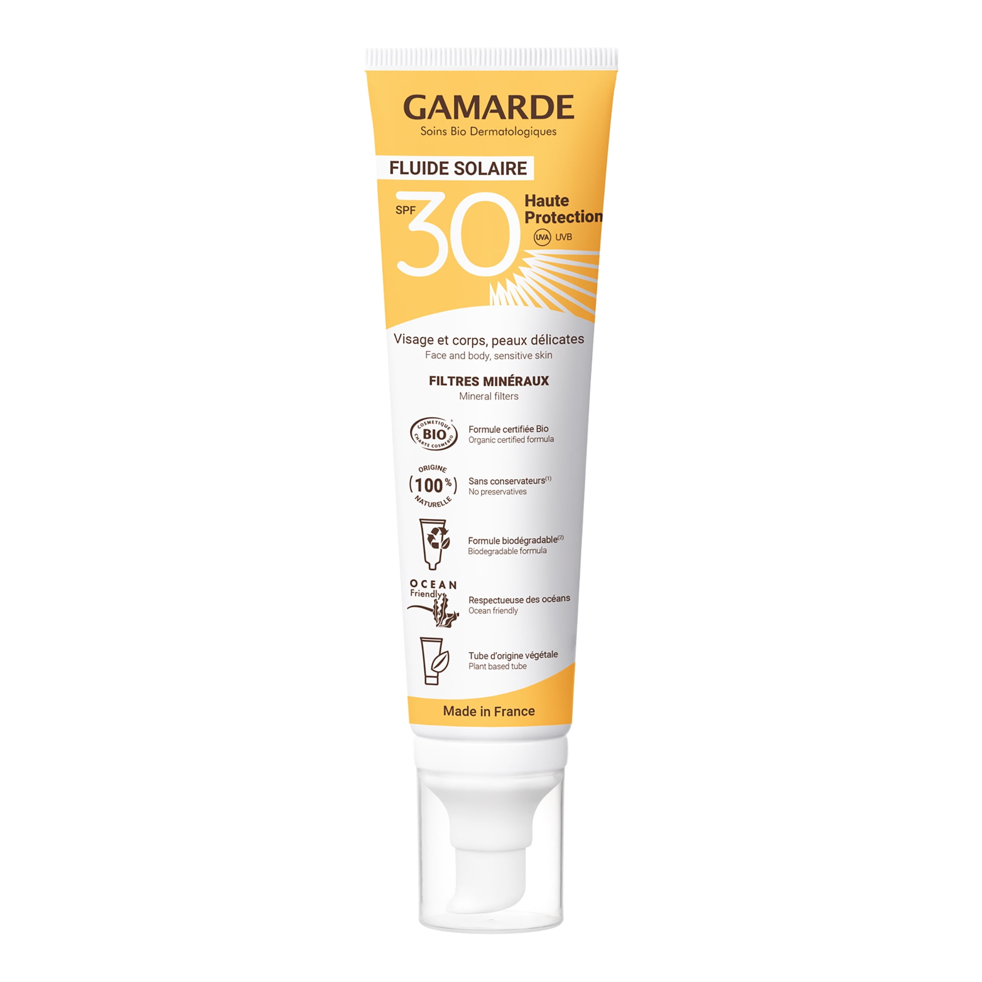 Gamarde Sun Fluid SPF 30 Sunscreen, 3.38 oz