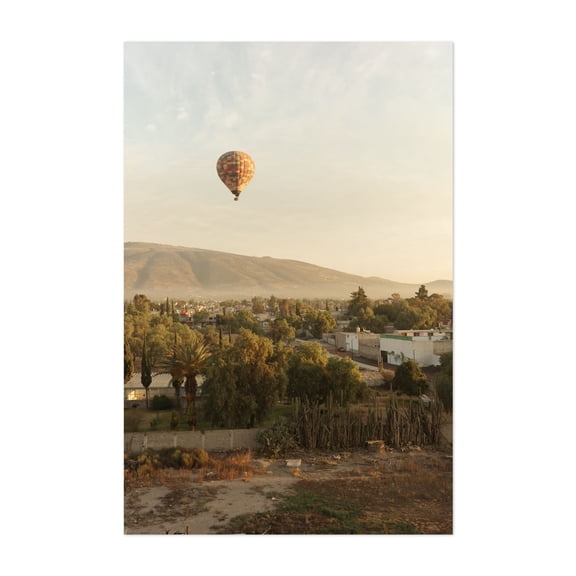 Up Before the Sun, Flying Over the Pyramid of the Moon - San Juan Teotihuacán State of Mexico Mexico Photography Unframed Wall Art Print 24 x 36 inches