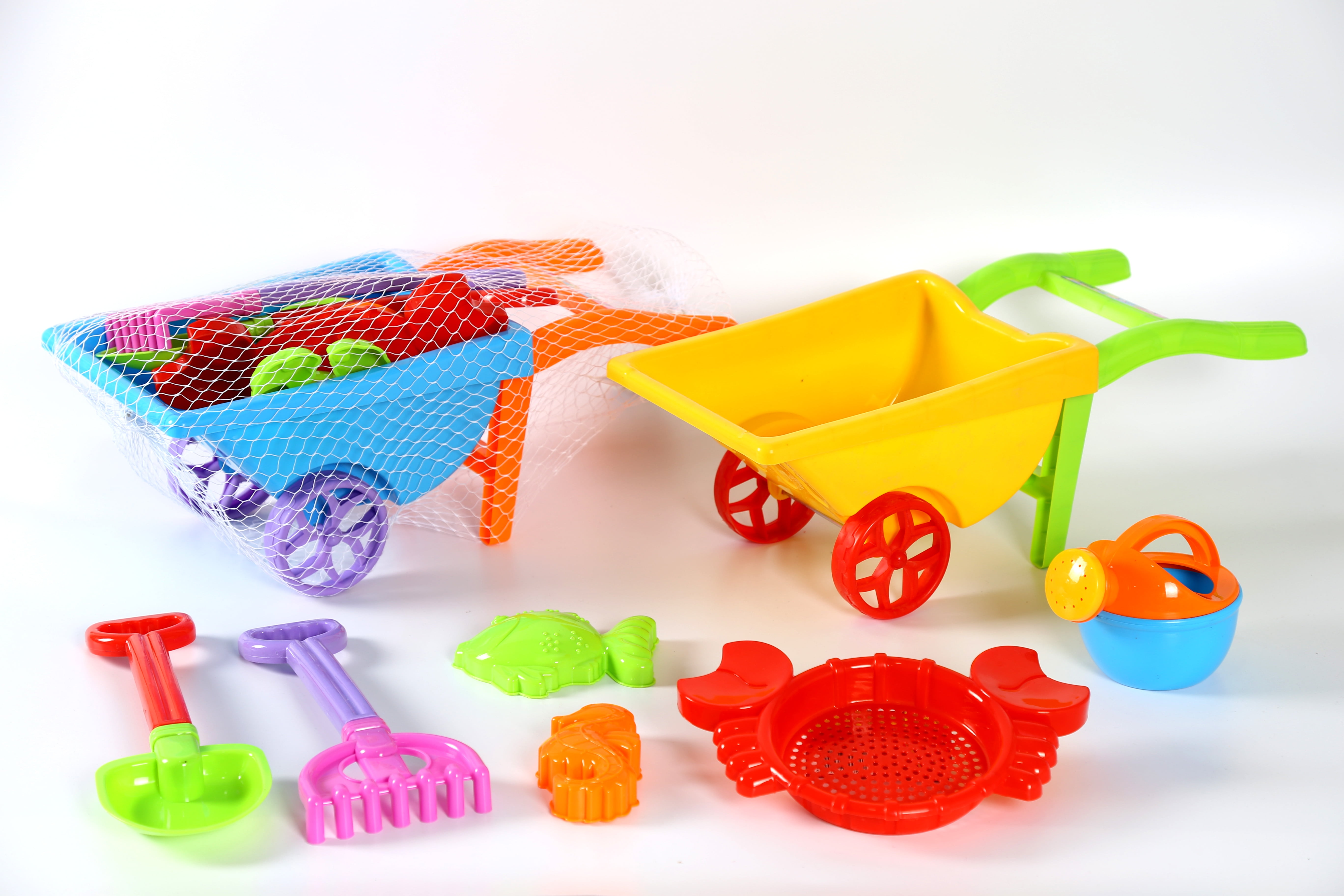 Sun & Fun Beach Toy Playset With Wheelbarrow - Colors May Vary