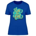 thumbnail image 1 of Sun & Fun Cool Doodle Quote T-Shirt Women -Image by Shutterstock, Female Medium, 1 of 2