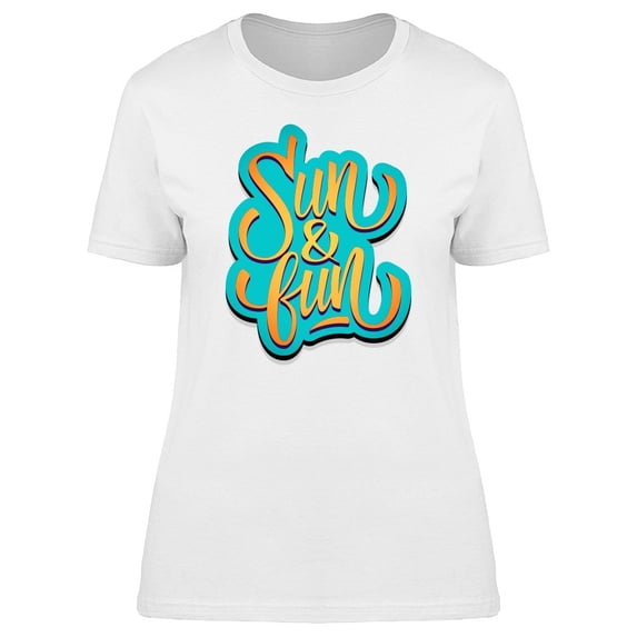 Sun & Fun Cool Doodle Quote Tee Women's -Image by Shutterstock
