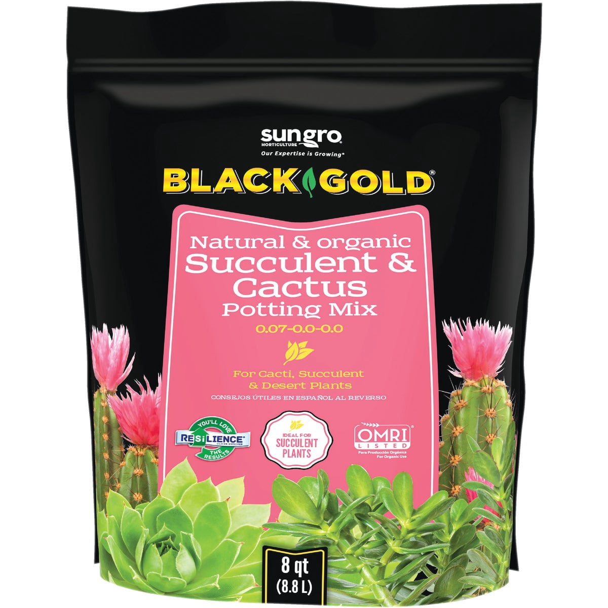 Sun GRO Horticulture 1410602.Q08P Black Gold Cactus Mix 8 qt 2 Pack