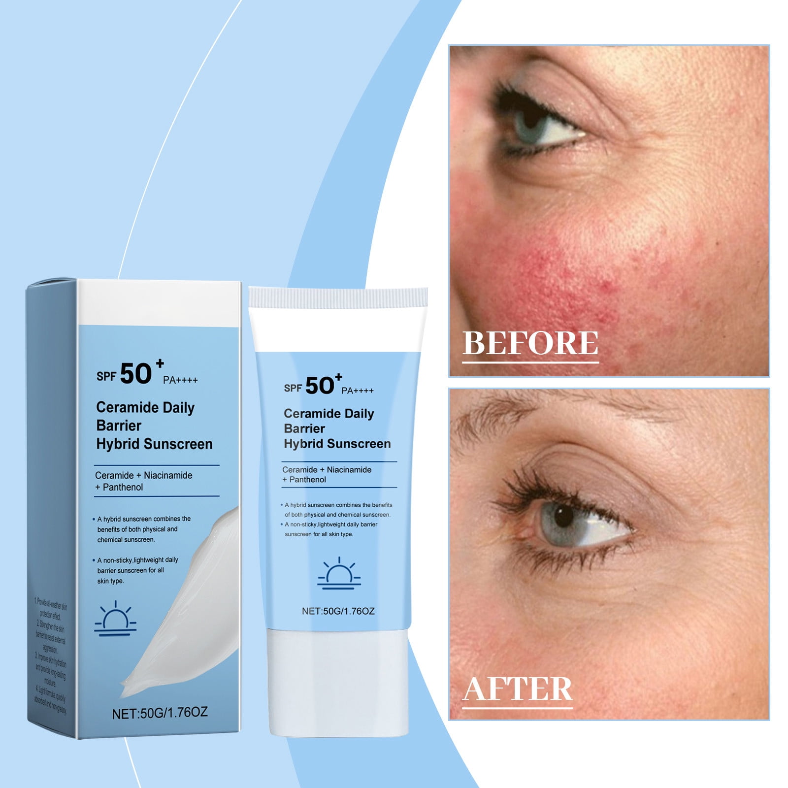 Sun Gel Sun For Face With 50+ Sunscreen Moisturising Care Sun Lotion