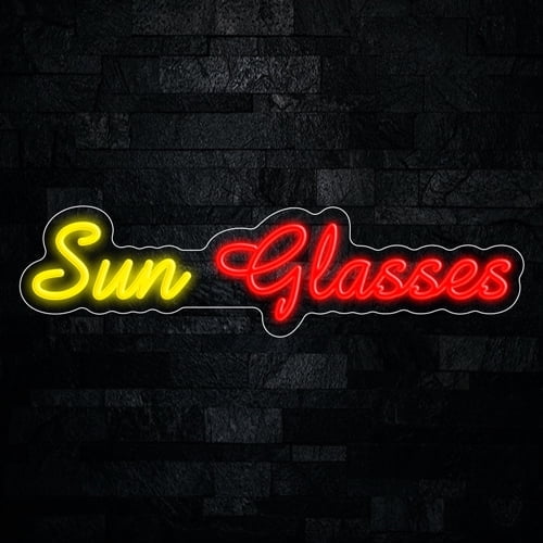 Sun Glasses LED Neon Sign 27"L x 7"H #33424