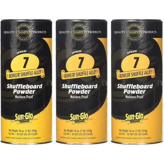 Sun-Glo #7 Speed Shuffleboard Powder Wax - 3 Pack