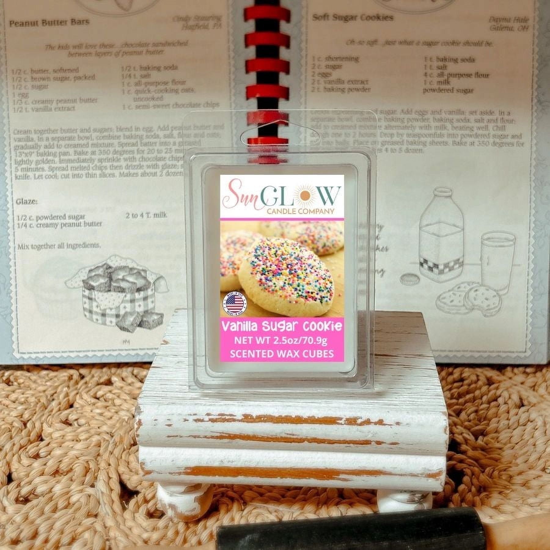 Sun Glow Candle Vanilla Sugar Cookie Wax Melts, 2.5oz/6 cube pack