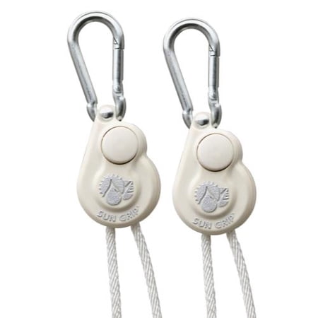 Sun Grip Push Button Light Hanger 1/8 in White -1/Pair