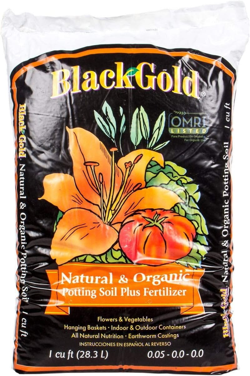 Sun Gro Black Gold Natural and Organic Potting Soil - Organic Black ...