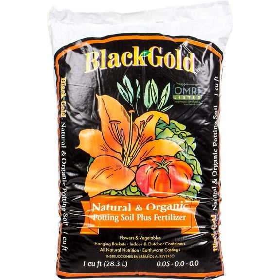 Sun Gro 13020401 Black Gold Natural and Organic Soil, 1 Cubic Feet Discontinued by Manufacturer