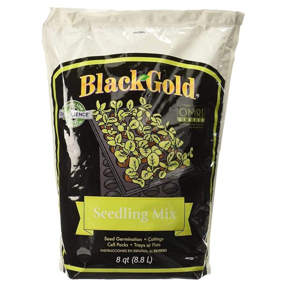 Sun Gro Black Seedling Germination Mix for Seeds,Cutting,Vegetables,and ,8 Quart Bag (4 Pack)