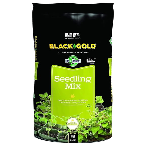 Sun Gro Black Seeds or Cutting Seedling Germination Mix,16 Quart (4 Pack)