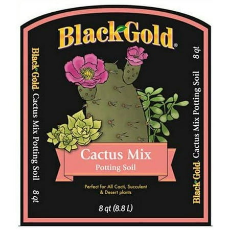 Sun Gro Black Gold Cactus Mix Potting Soil - For Succulents, Drainage - 8 qt