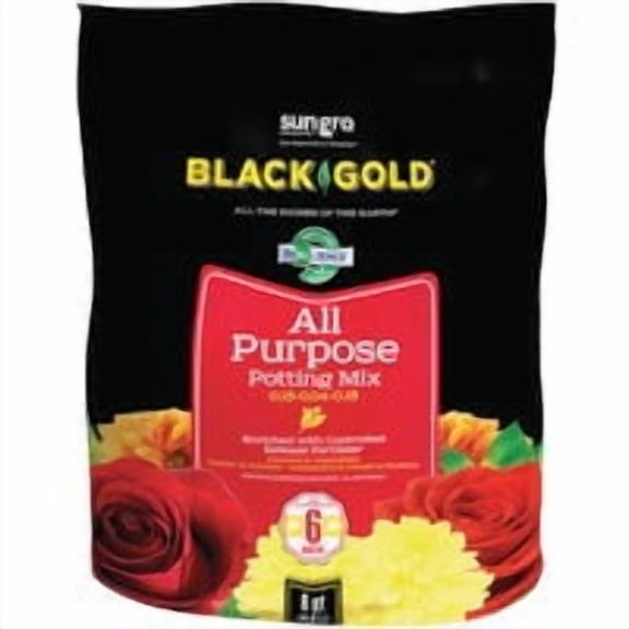 Sun Gro Horticulture Black Gold All Purpose Potting Soil - Pack of 12 Stock-Up Pack