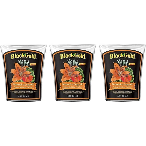 Sun Gro SUGRBG2 13020402 Black Gold Natural and Organic Soil, 2 Cubic Feet hr Pck