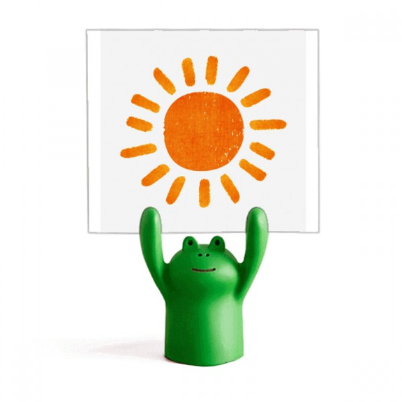 Sun Hand Painting Sunshine Weather Memo Holder Cartoon Animal Frog Stand Decoration