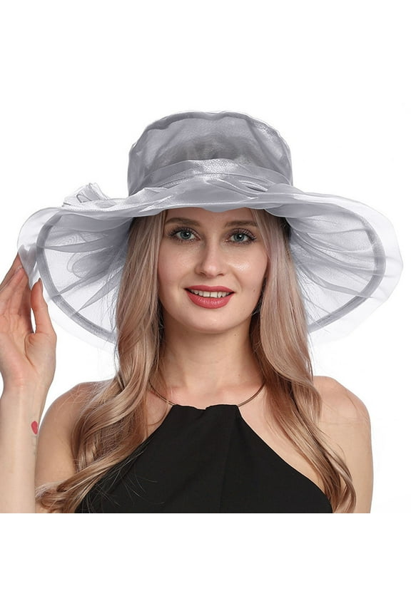 Sun Hat Christmas Women's Vintage Mesh Floral Shade Holiday Brim Top Winter Hats For Women