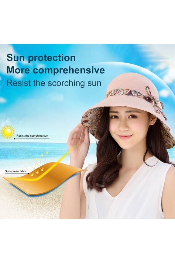 Sun Hat Double-sided Wearable Anti-Ultraviolet Breathable Summer Outdoor Fashion Ladies Big Brimmed Hat for Tra