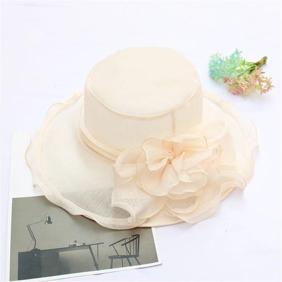 Sun Hat, Fancy Ladies Wedding Wide Womens Party Cap Fascinator Tea Brim Hat Baseball Caps
