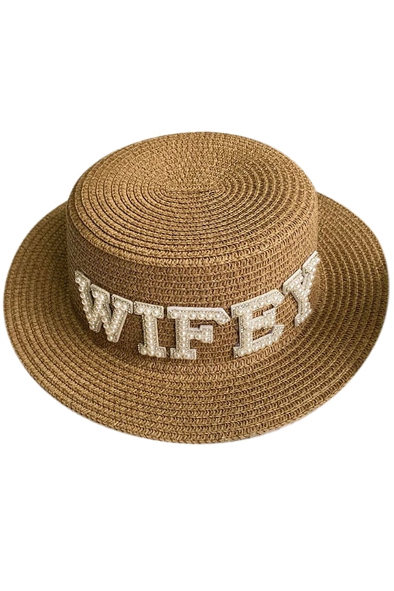 Sun Hat Fashionable Accessory Beach Vacation Bridal Hat for Bachelorette Party Engagement Bridal Shower Supplies Gift