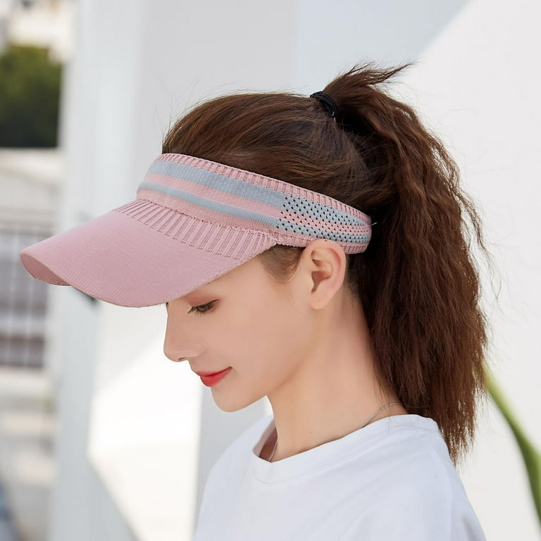 Women Sun Visor Sun Hat Women Anti-ultraviolet Elastic Hollow Top Hat  Outdoor Quick-drying Sun Hat Summer Be…