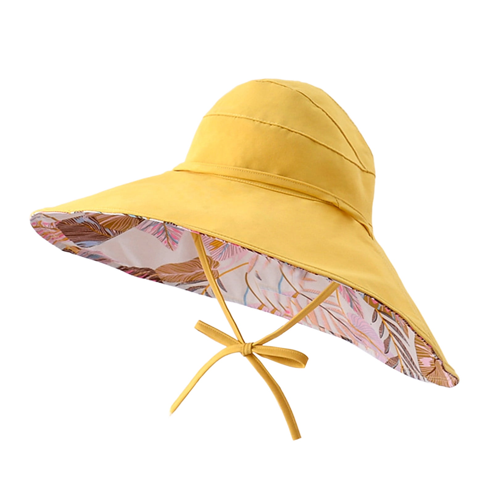 Sun Hat Large Brim Ponytail Hole Breathable Drawstring 
