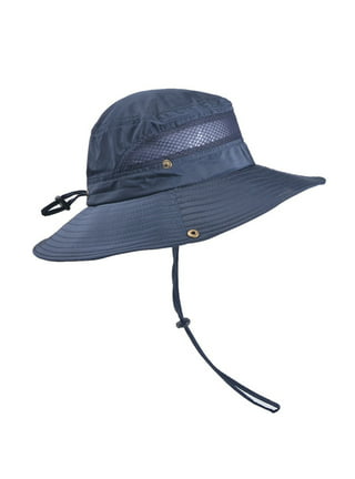 Mens Foldable Breathable Bucket Hat with String Outdoor Fishing Hat  Climbing Sunshade Caps