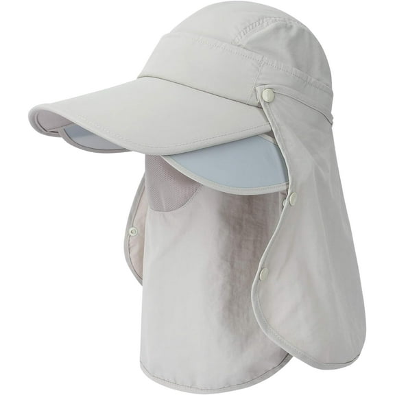 Sun Hat Retractable Wide Brim Fishing Hats,Multi-Function Sun Protection Golf Visor Cap Summer Travel Beach Hat