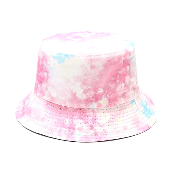 Sun Hat Tie-die Printed Reversible Double-sided Men and Women Bucket Hats for Hunting